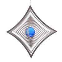 Windspiel Quadrat - L hoch konkav mit 50mm Glaskugel Windspiel Quadrat - L hoch konkav mit 50mm Glaskugel