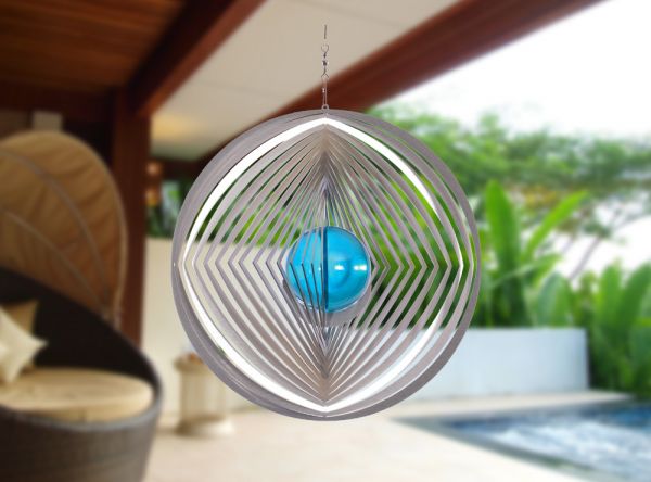 Dicksons Windspiel Aus Edelstahl – Bunt, Mehrdimensionales Kreuz, Ca. 30,5 Cm, Für Garten & Terrasse
