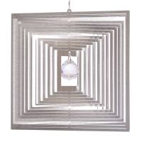 Windspiel Quadrat Quadro - M mit 20 mm Kristallkugel Windspiel Quadrat Quadro - M mit 20 mm Kristallkugel